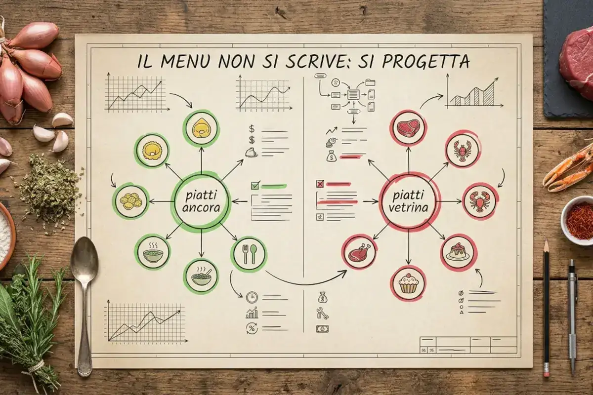 Il menu va costruito, non basta scegliere quali portate cucinare
